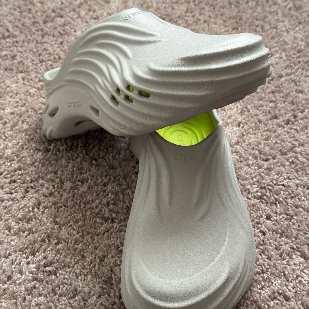 CROCS Light Gray Foam Clogs